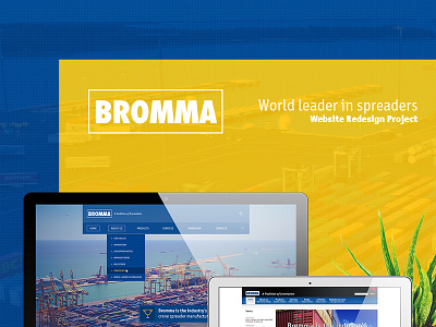 Bromma Redesign container interaction logistics redesign ship spreaders ui web