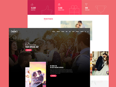 Wedding PSD Template psd template ui wedding