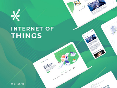 Five9 × Internet of Things green internet landing mobile reponsive ui ux web design