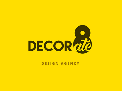 DECORate Logo black brand branding brandname flat icon logo mark minimal monochrome simplistic symbol