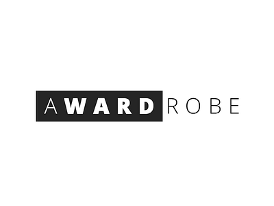 AWARDROBE logo black brand branding brandname flat icon logo mark minimal monochrome simplistic symbol