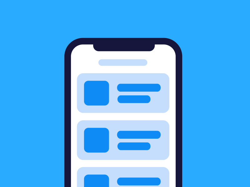 Circulation list app app design 交互动画 列表 动画