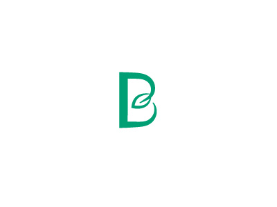 B mark b green leaf logo monogram