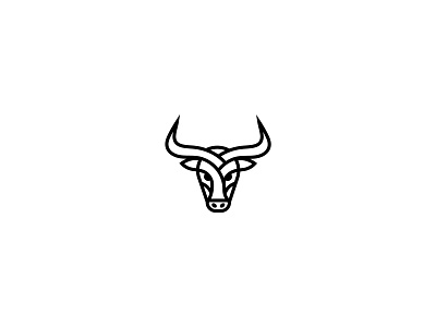 Bull Logo (SOLD) animal bull for sale unused buy lines logo unused logo