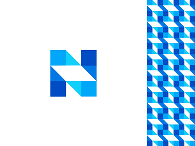 Letter N abstract branding for sale unused buy geometric letter n letter n logo logo n pattern