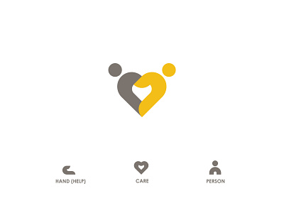 Help, Care Logo Concept branding care child care connect connection heart help logo love network parents social network support