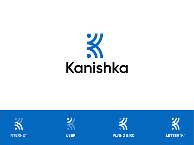 Kanishka Logo bird branding free freedom internet letter k logo logo design member ngo non profit organization people user