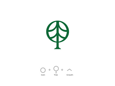 Money + Tree (unused) concept branding capital coin dollar finance for sale unused buy green growth icon logo logo design minimal money paisa premium rupiya success tree