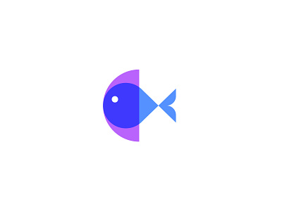Fish Logo animal branding fish for sale unused buy icon logo minimal modern organic sea shape tech technology transparency