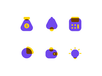 Business icons bell bulb business calculator icon icon design idea money money bag notification pie pie chart wallet