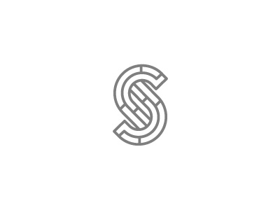 S icon it logo mark protection s security wall