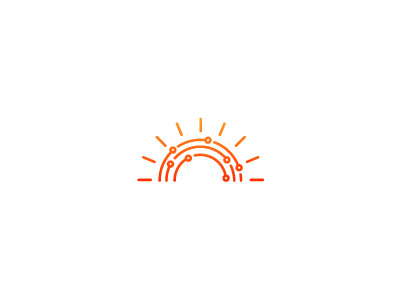 Sun icon logo rise rising sun technology