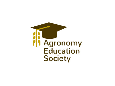 Agronomy Education agriculture agronomy crop education farm graduation graduation cap logo wheat