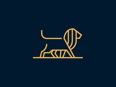 Lion animal icon line lion logo minimal simple