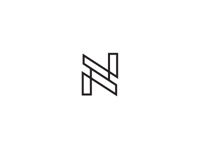 N abstract lines logo mark n unused