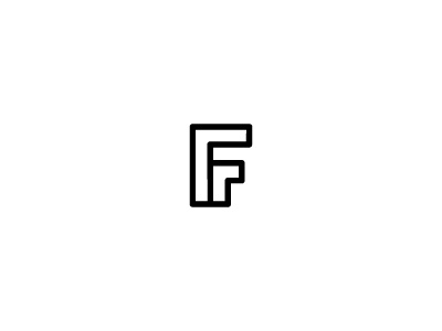 Fmark alphabet f logo