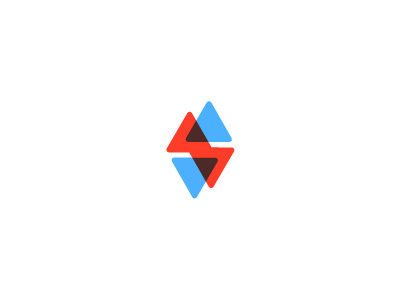 S abstract alphabet logo s transparent triangle