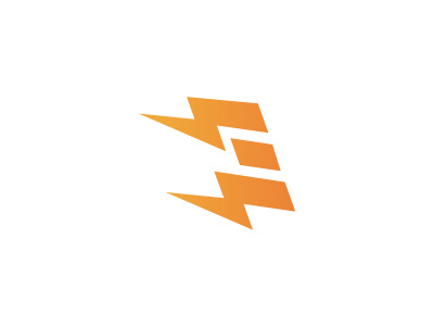 Energy bolt e electrical energy letter lightning logo power strength