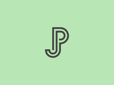 P J j line lines logo monogram p