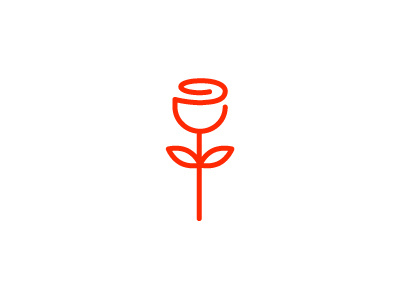 Rose flower forsale icon icondesign line logo minimal rose sale
