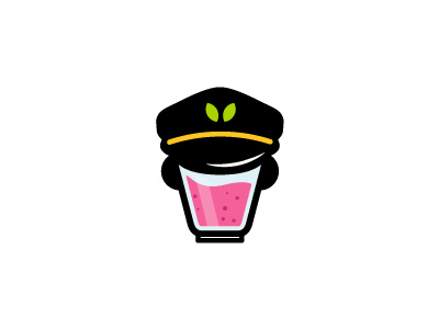 CapSmoothie admiral captain drink fruit green healthy juice logo smoothie tasty