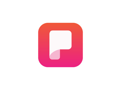 P Chat app icon chat communication fun gradient icon logo modern p talk