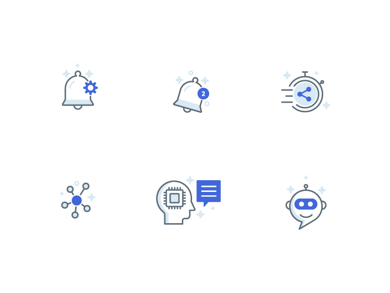 Feature Icons ai ai chat artificial intelligence bot chat icon icon design icon designer iconography icons machine learning robot sharing