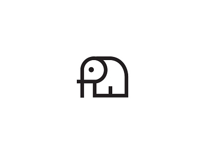Elephant 2 animal elephant elephant logo for sale unused buy minimal nature