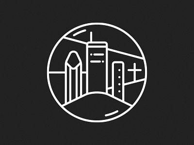 Les pas sortables – logo black and white buildings canada landscape les pas sortables logo mont-royal montreal outline quebec