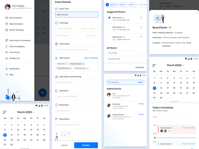 Corporate Calendar Concept android app design calendar calendar app calendar ui design app ideation uiux ux uxui