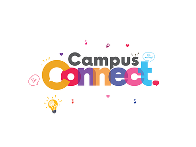 Logo Concept Design campus chat colors connect logo