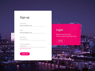 PracticeUi_02 login practice signup uiux uiuxdesign web xd