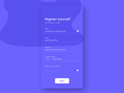 Registration_Screen app concept dailyui uidesign uiux ux design