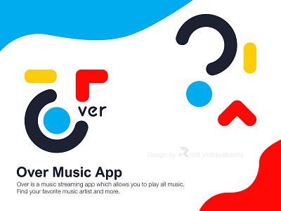 Over Music color concept dribbble logo music over shape