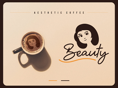 Beauty Aesthetic Coffee branding coffee coffee shop graphic design logo minimalist negative space