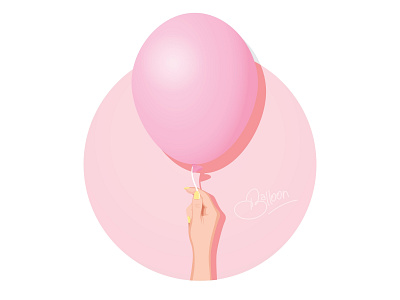 Pink Balloon balloon hand pink