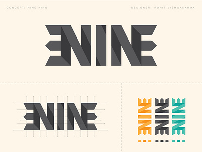Nine King Concept Logo 2k19 concept dribbble grid logo king logo nine prospective