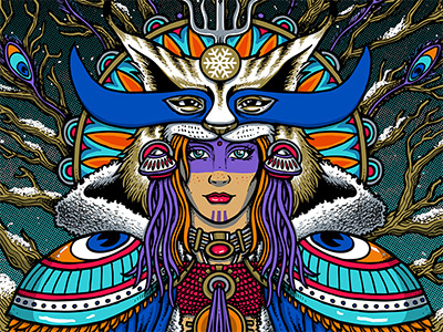 Winter Wonderladies... gigposter sci screenprint string cheese incident trippy triptych