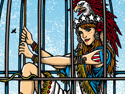 Freedom Bird... birdcage capitol concert poster dc freedom statue gigposters jam band screenprint silkscreen warner theater washington dc widespread panic