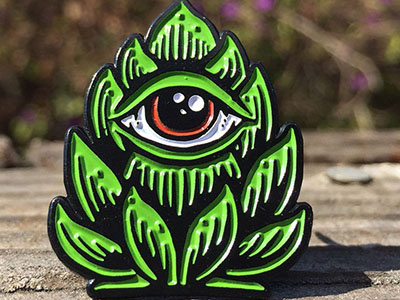 "Hop Eye" pin.... beer craft beer enamel pin eye hops pin psychedelic trippy