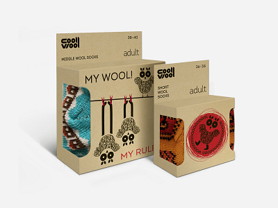 CoolWool brand branding character leta.che letache pack package package design packaging packaging design