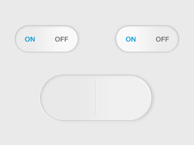 Round Buttons button buttons depth flat flip onoff settings switch toggle ui