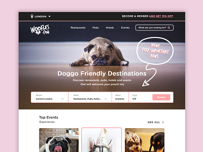 Woofles Website app art direction art direction design branding campaign design icon logo responsive typography web