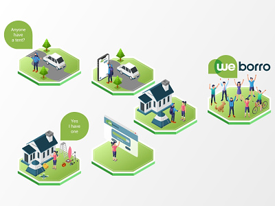 Weborro Marketplace - Website Illustration application apps asset building digital flat futuristic illustration infographic interface isometric landing page low poly map marketplace mobile technology ui ux vector website