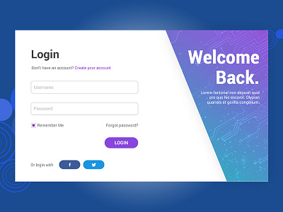 Login page