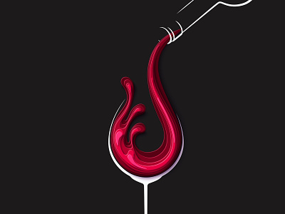 Wine Splash banner concept cut design illustration paper paper cut red red wine splash vector wine wine glass wine label winery