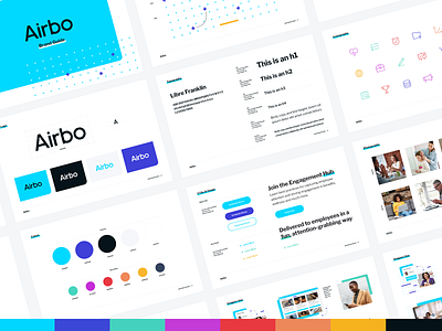 Airbo Brand Guide benefits brand guide brand style branding color palette hr human resources icons los angeles plus saas