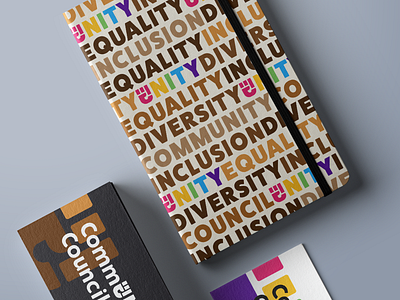 Community Council Notebook branding community council diversity equality inclusion logo notebook saas unity