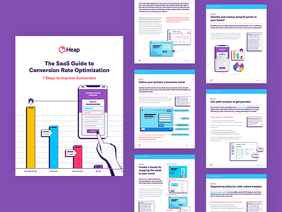 Heap SAAS Guide analytics branding content conversion ebook guide illustration optimization saas san francisco whitepaper