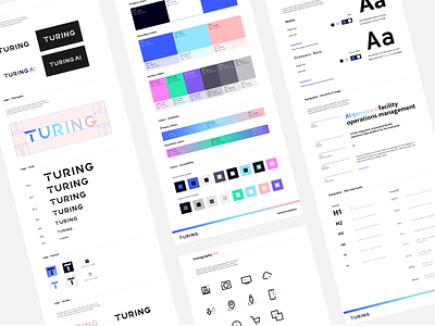 Turing Branding branding color logo design security brand typography website